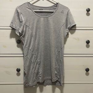 Gray athletic tee, size M